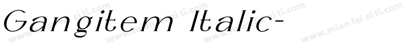 Gangitem Italic字体转换